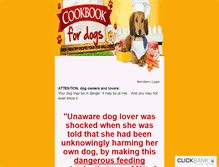 Tablet Screenshot of cookbookfordogs.com